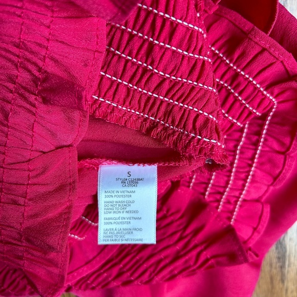 Paper Crane Ruffle Shoulder & Smocked Waist Blouse - Picture 7 of 7